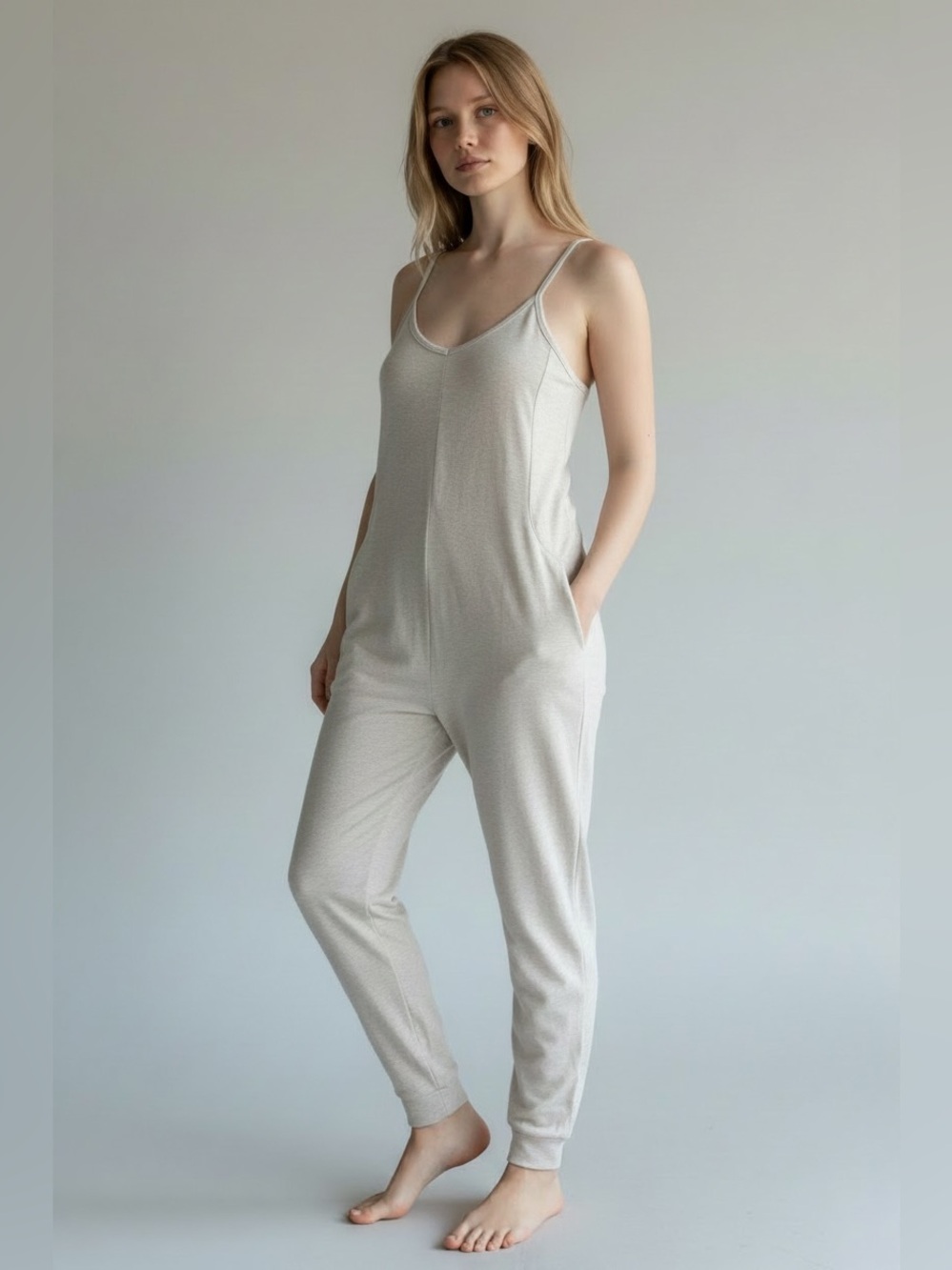 Sincerely Jules Cream Sleeveless Jumpsuit